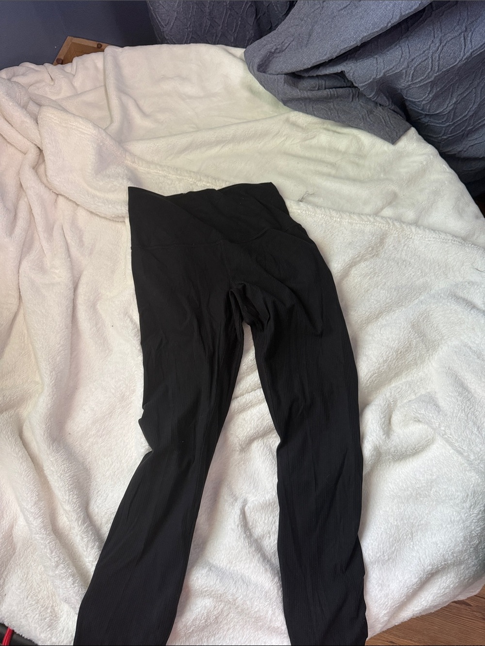 lululemon athletica Black Ribbed Performance Leggings